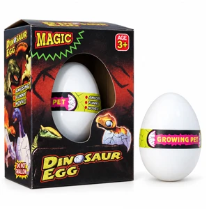 Magic Dinosaur Growing Pet Egg Water Hatching Toy with Cracking Shell and Expandable Dinosaur for Kids 10 cm Box 6 cm Egg